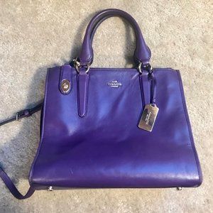 Coach Crosby Carryall Purple Bag Crossbody Wallet